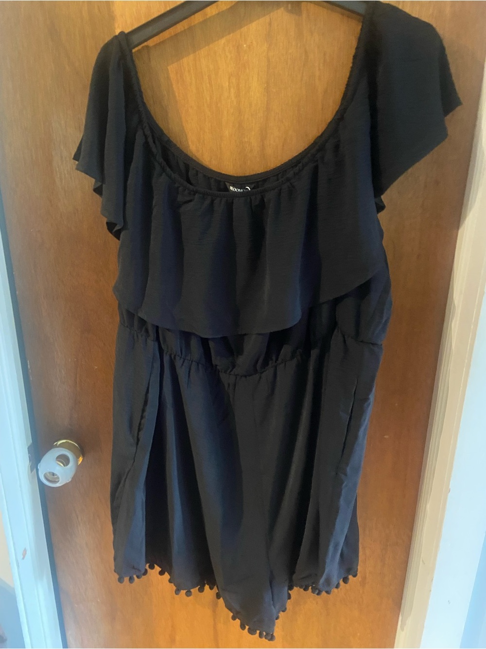Bloomchic Black Women's Off-Shoulder Romper Size 28 NWT